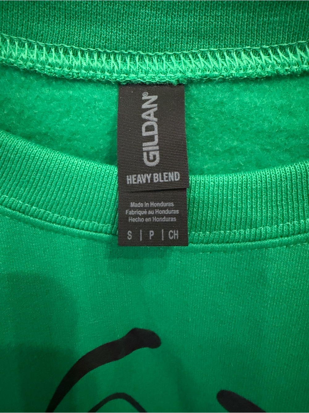 Gildan Green Graphic M&M Crewneck Sweatshirt - Picture 2 of 3